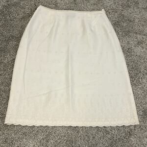 Due Per Due‎ Veste 4 XS 100% silk skirt cream lined wedding eyelet luxury dainty